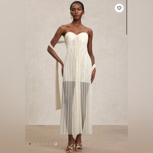 Elegant Cream White Strapless Dress Bella Barnett Bridal